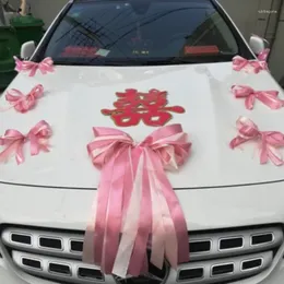 Decorative Flowers Artificial Flower Wedding Car Set Ribbon Pull Auxiliary Suction Cup Decoration Small