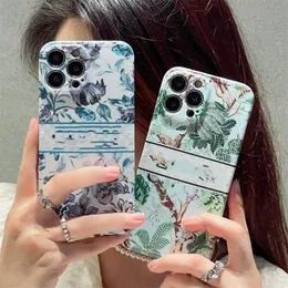 Green Forest Luxury Designer Phone Cases for iphone 15pro 15 14 14promax 14pro Classic Letter Fashion Brand Shockproof Cases For iPhone 13ProMax 13 12pro 12 11