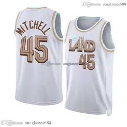 Donovan Mitchell Basketball Jersey Darius Garland Evan Mobley Love Clevelands Cavalier; 2022-23 camisas da cidade da temporada