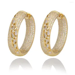 Hoop Earrings TIRIM Luxury Trendy Crystal Big For Women Cubic Zircon Banquet Nigeria Party Jewelry Wedding Prom Anniversary Gift