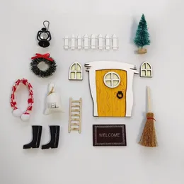 Noel Süslemeleri 1 Set Minyatür Peri Kapısı Cazip 5 Stil Dekoratif Eşarp Koruma Halısı Hal Halı Oyun Seti Hediye Oyuncak Evi Dollhouse