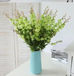 Fiori decorativi Lunghi eleganti 2 forchette Simulazione Viole Fiore Giacinto Delphinium Bellissimo bouquet Vaso per la casa Decorazione fai da te