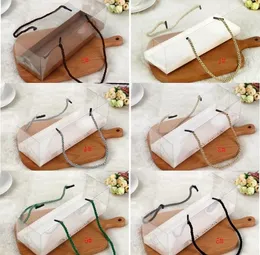 Geschenkwikkel Cajas Transparentes para tortas 100 UDS. Embalaje con asa caja de regalo dulces decoracin fiesta boda venta