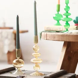 Titulares de vela Suporte de pilar para a mesa de mesa decoração decoração moderna decoração da sala de estar vaso de flor seca