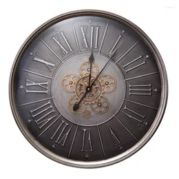 Настенные часы роскошные большие часы винтажные промышленные стиль Silent Metal Watch Home Decor Retro Creative Living Room