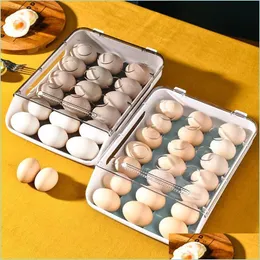 Egg Tools Egg Holder For Refrigerator Can Storage 21 Eggs Plastic Container Tray Fridge Organizer Tools Household El Drop Delivery H Dh1Fd