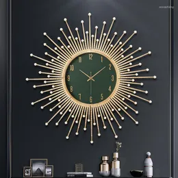 Zegary ścienne luksus złoty zegar nowoczesny wystrój domu wiszący nordycki zegarki naklejki do salonu dekoracja horloge