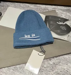 Designer malha de lã chapéu anti-congelamento toque tocado europeu e americano outono e inverno