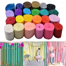 Party Decoration 5cm 10 meter Crepe Paper Streamers Tissue Roll Flower Craft Making Birthday Wedding Backdrop DIY