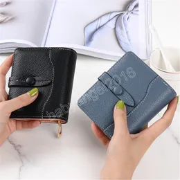 Titular de cartas de visita de moda wallet women bancos de identifica￧￣o de cart￣o de cr￩dito z￭per PU couro protege a bolsa de moedas da caixa