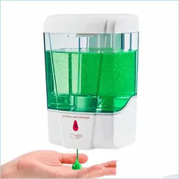 Dispenser di sapone liquido Matic Sapone liquido Hine Dispenser di capacità 600 ml Sensore touchless Disinfettante per le mani Detersivo Montaggio a parete Drop Del Dho19