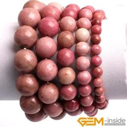 Strand Natural Red Rhodonite Stone Energy Armband For Women 7 Inch Fashion Jewelry Party Christmas Gift