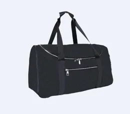 Modische Herren-Reisetaschen, luxuriöse Damen-Reise-Pu-Leder-Gepäck-Reisetasche, schwarze Blumen-Designer-Handtaschen, große Kapazität, Sport, 55 cm hoch