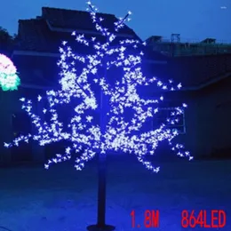 Noel Süslemeleri LED su geçirmez açık manzara bahçe ağacı lambası simülasyonu 1.8 metre 864 Işıklar Kiraz Çiçeği Dekor