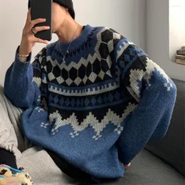 Erkek Sweaters Erkekler Örgü İnce Dokunlu Sokak Giyim Ins Style Rüzgar Geçirmez Rahat Sweater