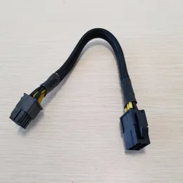 10pcs/lotGraphics Card 6Pin Male to CPU 8Pin Female Power Supply Extension Cable with Net Cover 10cm