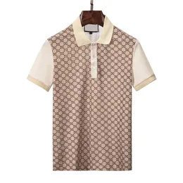 2021ss イタリアブランドデザイナーポロシャツ高級 tシャツヘビ蜂花刺繍メンズポロハイストリートファッションストライププリントポロ Tシャツ