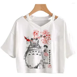 Men's T Shirts Totoro Clothes T-shirt Women Aesthetic Grunge Ulzzang Crop Top Tshirt Tumblr Harajuku