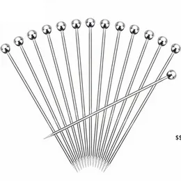 Goldbaking Stainless Steel Cocktail Picks Fruit Toothpicks Martini Glass Picks Dessert Forks Sticks Mixing Stirrer wly935