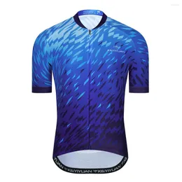 레이싱 재킷 Keyiyuan 2022 Man Cycling Jersey Tops 여름 자전거 셔츠 산악 자전거 의류 mtb 옷 maillots ciclismo hombre