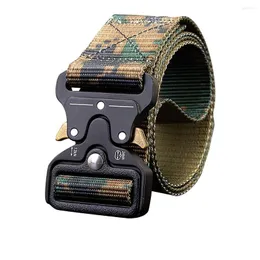 Cintos 2022 Summer Men Belt Nylon Treinando Metal Metal Multifuncional Fivela Outdoor Sports Hook de alta qualidade A716