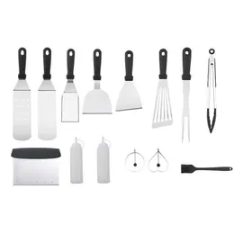 Set di pentole BBQ Manzo Coscia di pollo Ala Griglia per griglia Slot Supporto per bacchette per barbecue in acciaio inossidabile Affumicatore Forno Supporto per girarrosto Leccarda Spatola Pannensets