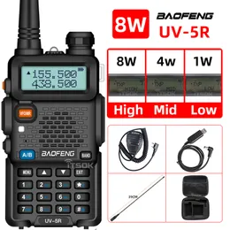 Walkie tallie baofeng uv 5r walkie tallie jambon comunicador çift bant uzun menzilli iki yollu taşınabilir fm amatör cb istasyonları alıcı -verici 221108