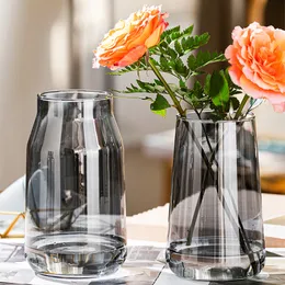 Вазы скандинавской стеклянной вазы гидропоника Кахпот для цветов домашняя гостиная