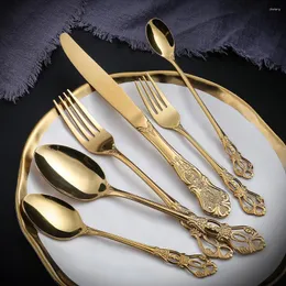 Dinnerware Define 6Proyal Court Knives and Forks Amazon Western Cutlery Hollow Relief Sterring Spoon European El Steak Knife