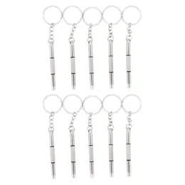 Plush Keychains Mini Screwdriver Set Keychain Eyeglass 3In1 Stainless Steel Tool For Sunglasses Watch Drop Delivery Amkud