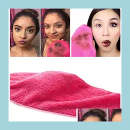 Makeup Remover wielokrotne użycie mikrofibry oczyszczanie twarzy 4 kolory ręczniki Makeup Podkładki do usuwania 40x17cm narzędzia do mycia urody 10pcs Drop d dhmze