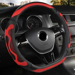 Крышка рулевого колеса D Форма Кожаный автомобильный рулевой крышка рулевого колеса Четыре сезона рулевого колеса для VW Golf 7 8 2015 Polo Jatta Interior Accessories T221108