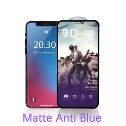 Anti -Bule 9d Ag Matt Gaming Tempered Glass Screen Protektor für iPhone14 13 12 11 Pro Max XR 8 plus Anti -Blend -Schutzglas