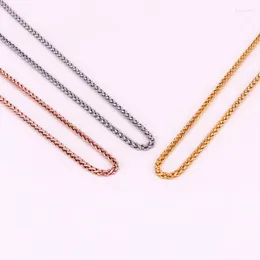Pendant Necklaces 2022 Non-fading Simple And Personalized Braided Twist Chain Necklace Female Fashion 316 L Titanium Steel 18 K Gold