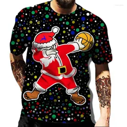 Herren T-Shirts 2022 Herren T-Shirt Mode Santa Claus Shirt Casual Tops Tee Weihnachtsfemme Frauen T-Shirts Kinder Weihnachtskleidung