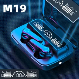 M19 M10 TWS Earphone LED Power Display Wireless Bluetooth 5.1 Headset Sport Gaming h￶rlurar med mikrofon f￶r alla telefon iPhone 14