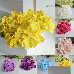 装飾的な花の花輪DIYアジサイヘッド30pcs/lot Wedding Centerpieces Wall Decoration Party Home Dopr Drively Garden dhduv