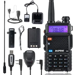 Walkie Talkie Baofeng UV-5R Dualband Dwukasku Radio VHFUHF 136-174MHz 400-520MHz FM Przenośny transceiver z słuchawką 221108
