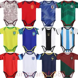 2022 Spain France Baby Soccer Jersey 22 23 Japan 3 stars Argentina Home Brasils Football Kids Kit 6-18 Months Shirt