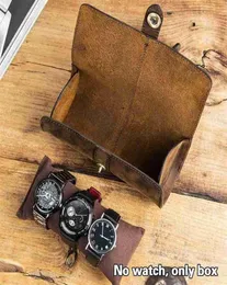 Watch Boxes Cases 1pcs Round Box Roll Display Leather Travel Case Wrist Watches Storage Pouch23975740381