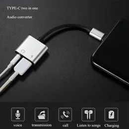 Для Huawei USB Type-C Audio Adapter Adapter 2 в 1 Type C Male до самок 3 5 мм конвертер зарядки для наушников для Xiaomi 6285c