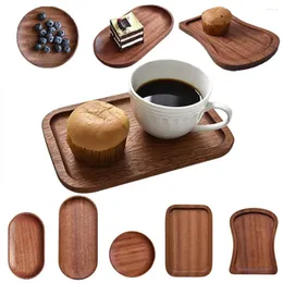 Pratos de madeira para servir bandeja de bandeja de pão de sobremesa exibir suporte de mesa de jantar pratos de tabela buffet de placas de mesa