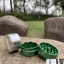Other Smoking Accessories Cournot Diameter 40Mm Aluminum Alloy Tobacco Herb Grinder 2 Layers Smoking Spice Crusher Accessories Drop Dhnjx