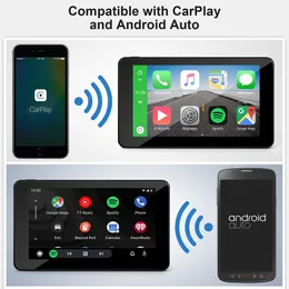 Xinmy 7 -tums bilvideo bärbar pekskärm Trådlös carplay -surfplatta Android Stereo Multimedia Bluetooth Navigation med kameror
