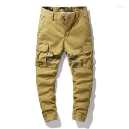 Calça masculina jeans de jogging cargo clássico ao ar livre homens táticos camuflagem Militar Multi Pocket Casual Pant casual