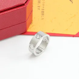 Fashion classic New Hot Love Ring Designer anello a vite per donna uomo Accessori di lusso Titanium Steel Never Fade lovers Gioielli size5-11 regalo da scegliere