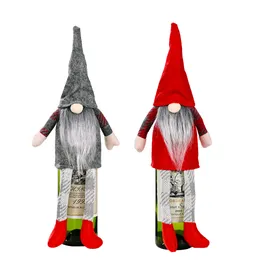 عيد الميلاد gnomes زجاجة نبيذ غطاء الشمبانيا زخارف الزخارف العطلات طاولة الطعام ديكور الحزب هدية XBJK2211