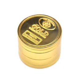 Other Smoking Accessories High Quality 4 Piece With Pollen Catcher Gold Zinc Alloy Metal Herb Grinder Cigarette Tobacco Spice Crushe Dhhxb