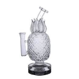 Renkli Cam Bong Su Boru Harman 8.66 inç Ananas Şekli Gericilik Yağı Dab Teçhizat Bubbler 14mm dişi kase ile sigara içmek