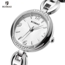 Ruimas Luxury Quartz Watches Women Gümüş Bilezik Zarif Bilek Calkı Lady Woman Su Geçirmez Analog Saat Religios Feminino 596252f